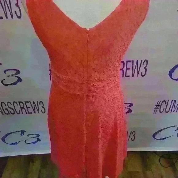 Roz and Ali dress Barn Coral sleeveless summer dress size 8 new with tags - Picture 3 of 7